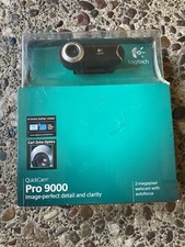 Logitech QuickCam Pro 9000 HD USB Webcam V-UBM46 Carl Zeiss 2MP Autofocus