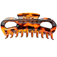 gro&szlig;e Haarklammer Haarkrebs Haarspange Haarklemme braun ca 14 cm x 5,2 cm