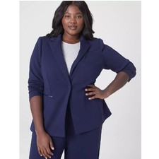 Lane Bryant Nwt Journey Knit Blazer With Zipper Pocket // 26