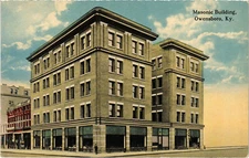 PC FREEMASONRY, MASONIC BUILDING, OWENSBORO, KY, Vintage Postcard (b56139)