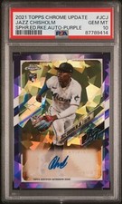 Jazz Chisholm 2021 Topps Chrome Update S/E Rookie Auto Purple /10 PSA 10