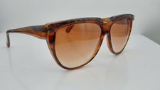 Vintage Ellen Tracy B11-61-1 Brown Oval Sunglasses FRAMES ONLY Italy