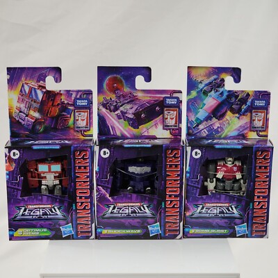 Transformers Legacy Core Class Optimus Prime Shockwave Bomb-Blast Action Figure 