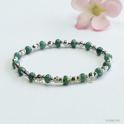 Certified natural Class A jadeite blue water abacus bead bracelet jade bracelet