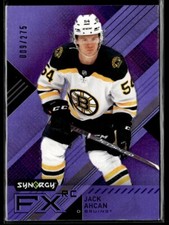 2021-22 UD Synergy FX Rookies Purple Jack Ahcan 009/275 #FXR-JA H8R3C