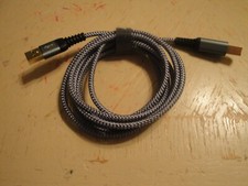 USB Printer Cable 10ft Cord Nylon Braided 2.0 Type A 7' E199