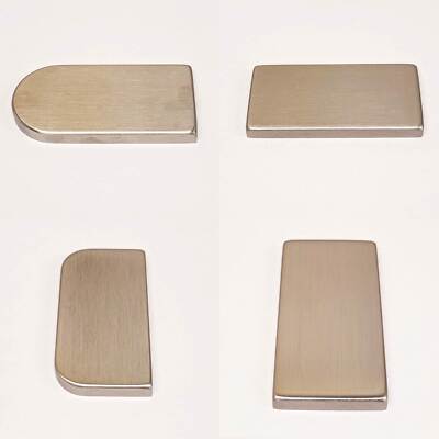 Abdeckung  Abdeckkappe Glastürband Edelstahl / Edelstahlfarben / INOX / V2A