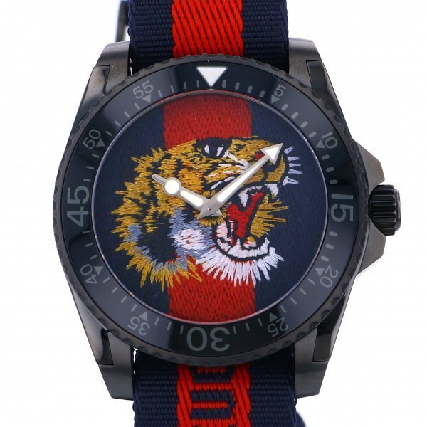 Gucci Dive Tiger Embroidered Dial Men's 