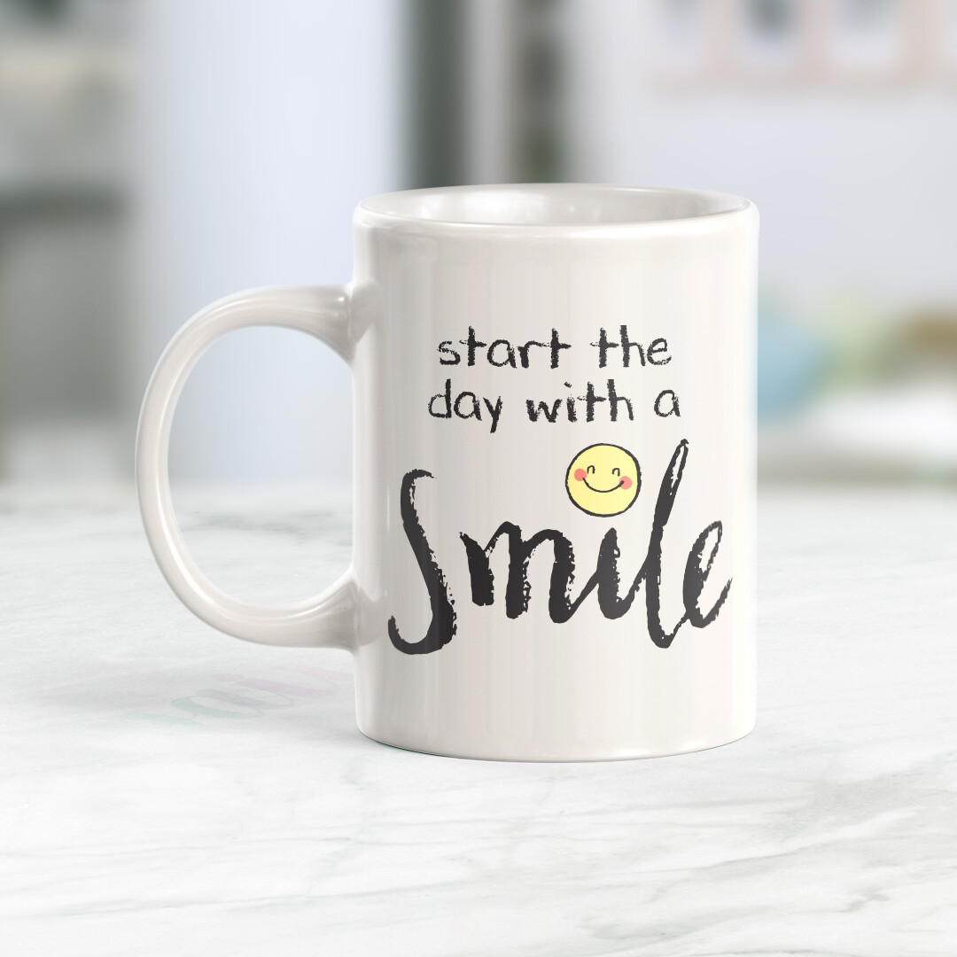 Start The Day With A Smile Coffee Mug | eBay
