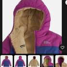 Eddie Bauer Youth Girls Reversible Jacket - Magenta/navy L 14/16, NWT