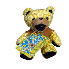 Sunflower Grateful Dead bean Bear with Tag Liquid Blue Plush Stuffed 2001