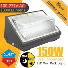 150W LED Wall Pack Outdoor Commercial Industrial Security Light Dusk-to-Dawn ETL
