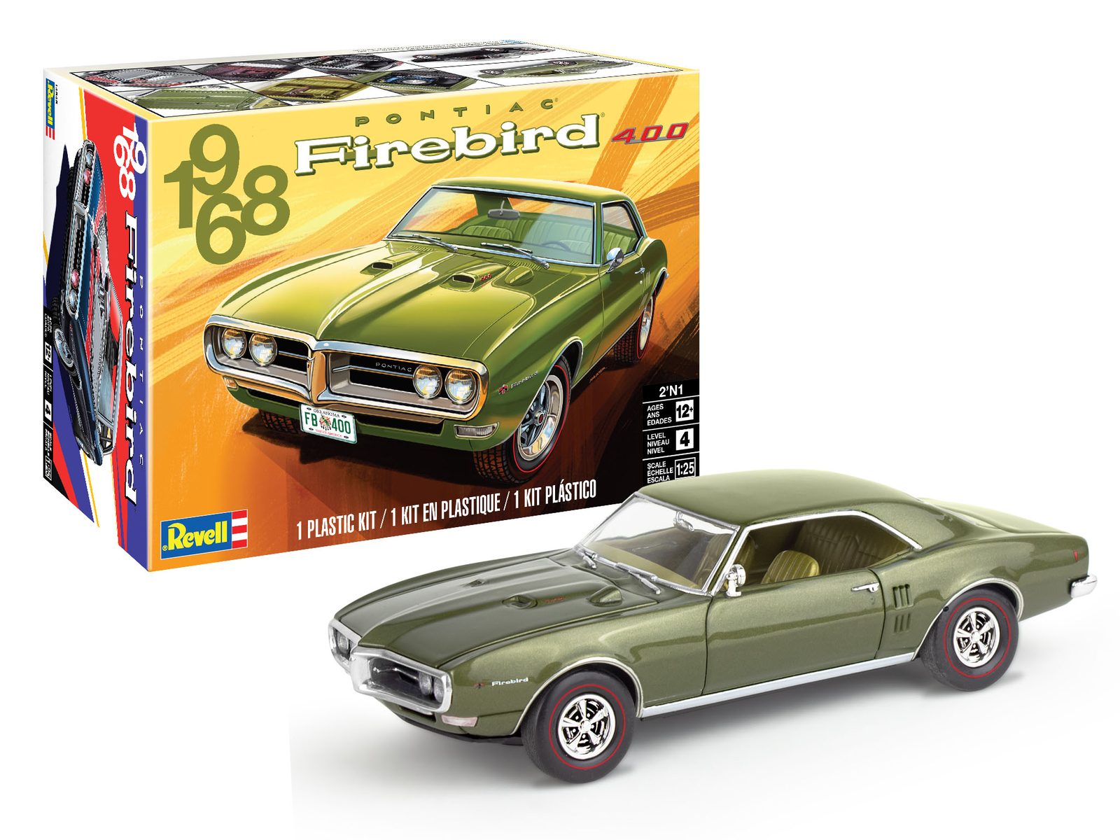 1968 Pontiac Firebird 400 1:25 Plastic Model Kit MONOGRAM