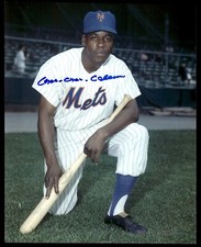 CHOO CHOO COLEMAN SIGNED 8X10 PHOTO - NEW YORK METS