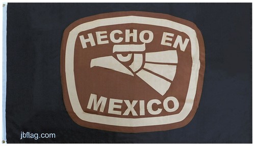 Hecho En Mexico Black MEXICAN CARTEL 100D Woven Poly Nylon 3'x5' Flag Banner - 第 1/4 張圖片