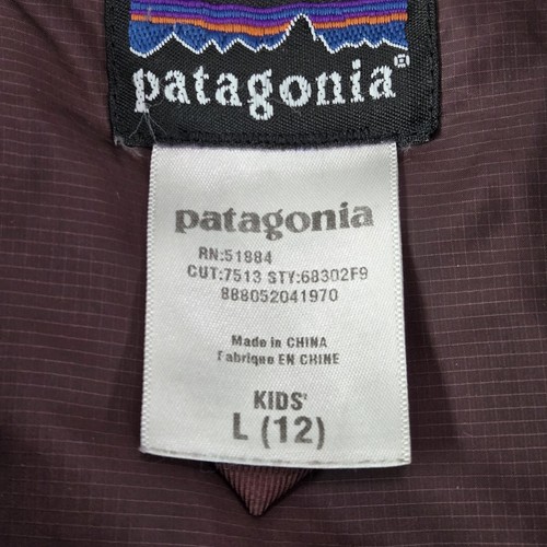 Patagonia Girl Jacket L Purple Puffer Down Ripstop Logo Zipper - Picture 3 of 11
