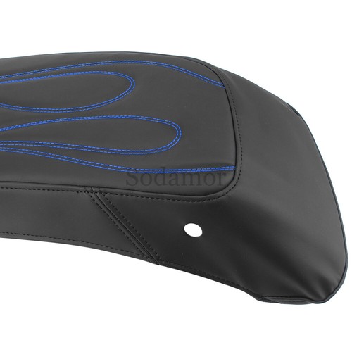 Retro Blue Flame Hard Saddlebag Lid Covers For Harley Road King FLHR/I 2014-2022 - Picture 20 of 24