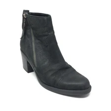 Crown Vintage Astalema Ankle Boots Booties Shoes Women's Size 9.5 Black Leather