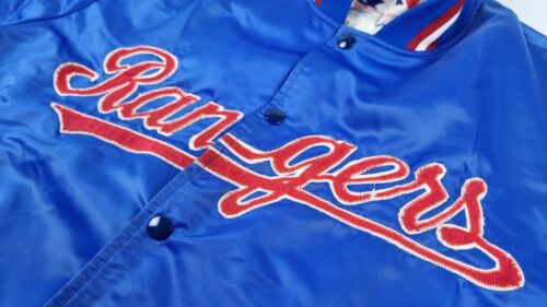 Vintage Texas Rangers MLB Baseball Jacket Shain Of Canada Blank Rare Size Large - Picture 3 of 12