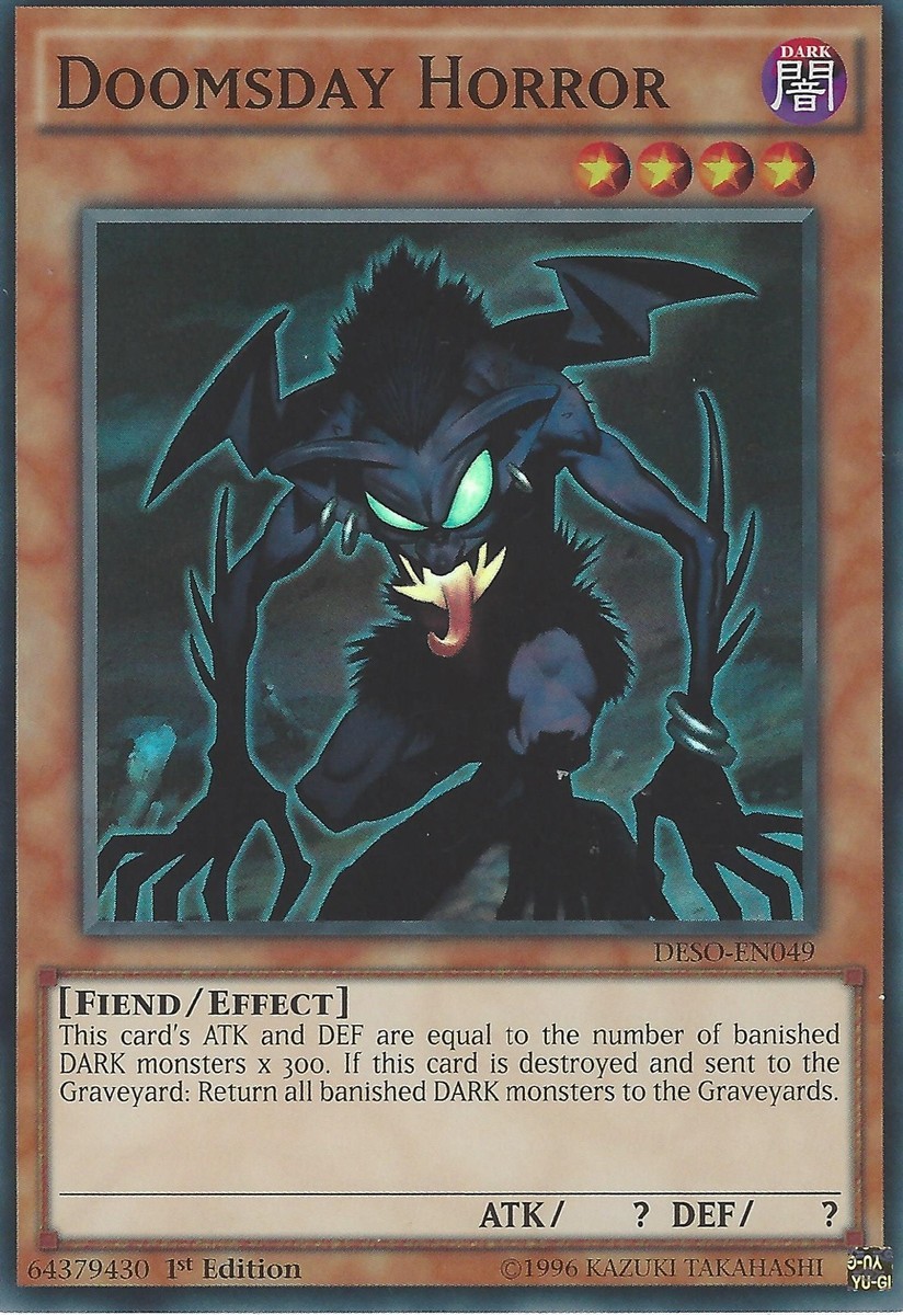 YU-GI-OH CARD SUPER RARE: DOOMSDAY HORROR - DESO-EN049 1ST EDITION | eBay