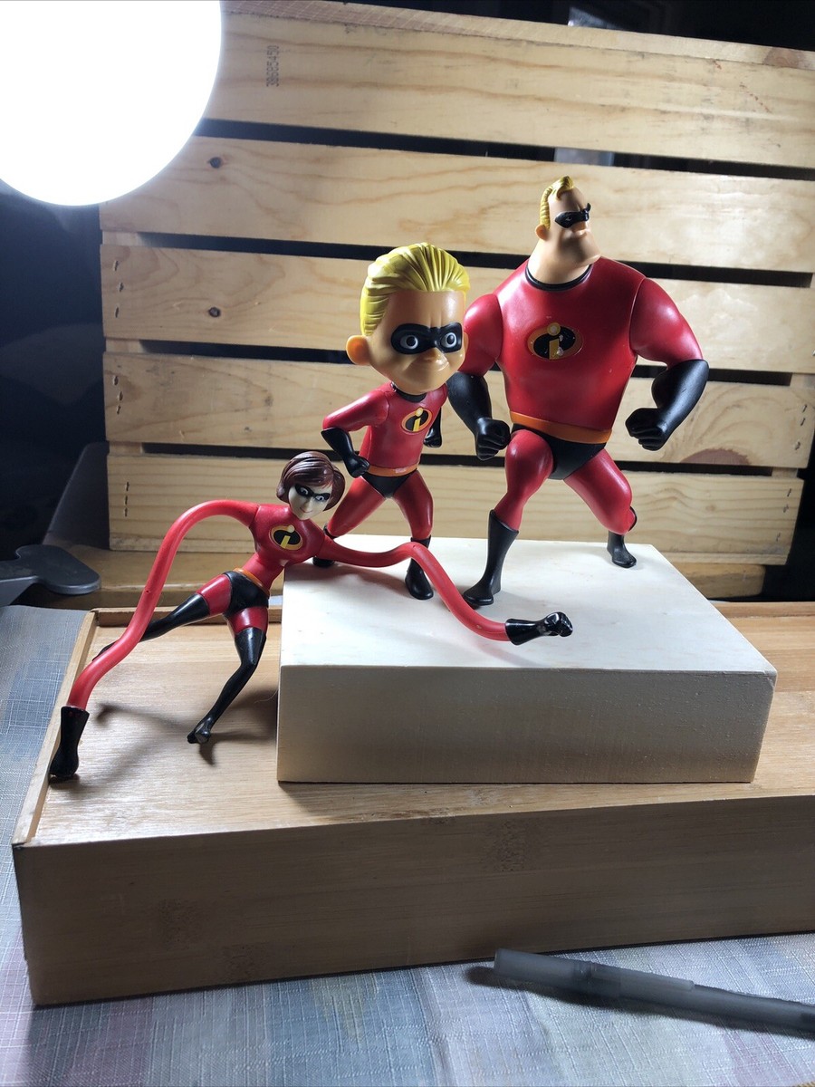 Disney Pixar The Incredibles Mcdonalds Toy Lot 3 Dash, Elastigirl