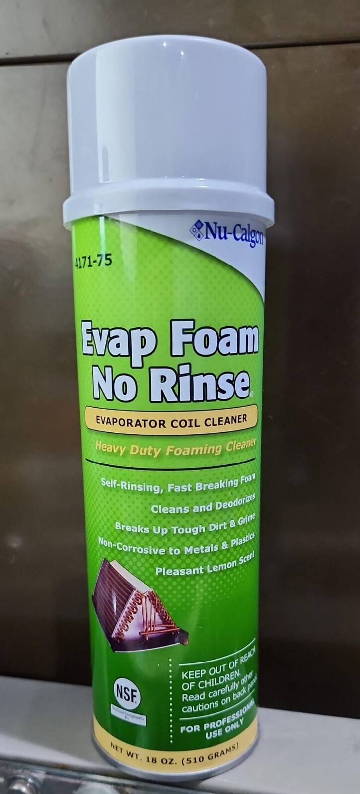 NuCalgon 417175 Evaporator Coil Cleaner,Aerosol,18 Fl Oz 681001417105