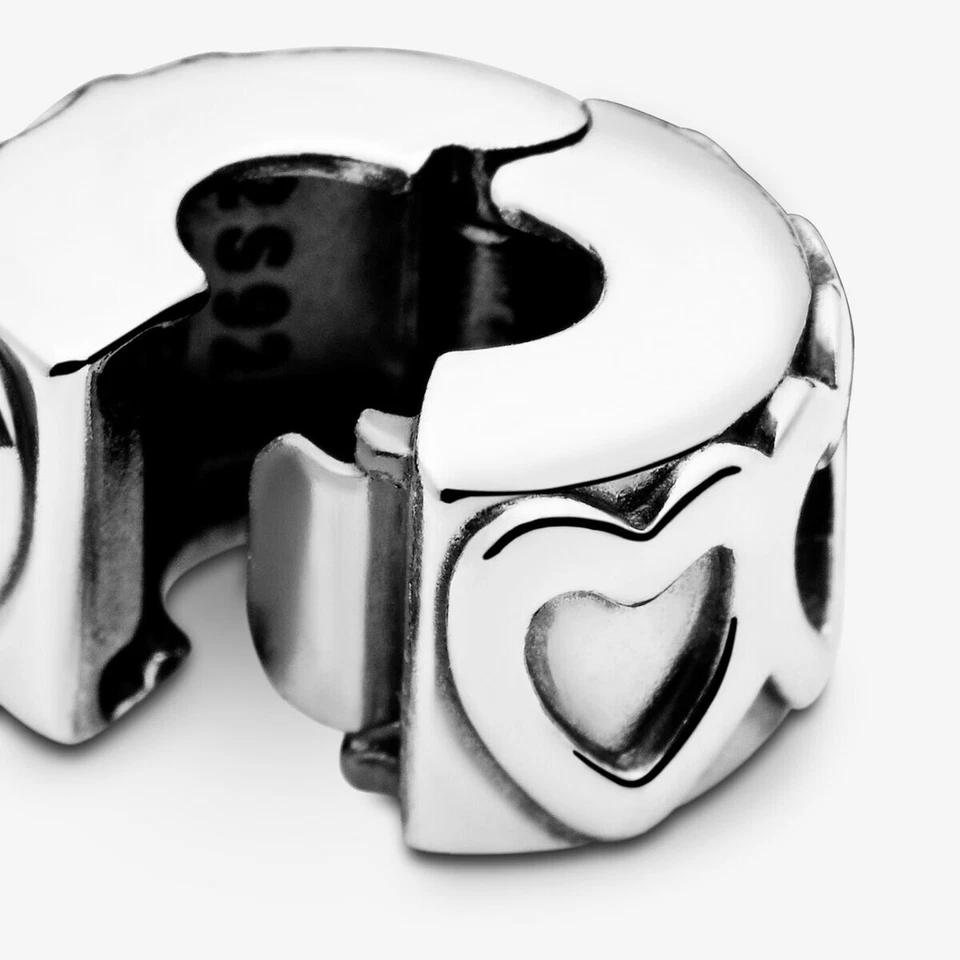 pandora Clip Fascia di cuori 791978 S925 ALE - Immagine 4 di 4