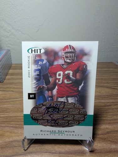 2001 SAGE Hit - Autographs Richard Seymour #A39 Auto RC Rookie