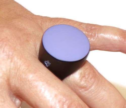 Sobral Rare Retired Cilindro Matte Black & Purple Artist Made Ring - 第 3/6 張圖片