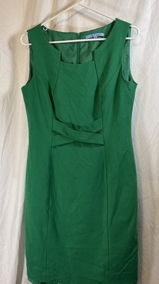 New Antonio Melani Sleeveless Emerald Green Sheath Dress Size 8.