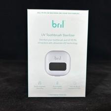 bril UV Toothbrush Sterilizer Disinfect and Kills 99.9 of Bacteria White - New