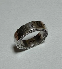 CHROME HEARTS Spacer Ring 6mm "Forever" Silver 925 Size JP12 US Approx 6