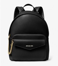 NWT Michael Kors Maisie Medium Pebbled Leather 2-in-1 Backpack Bag - Black