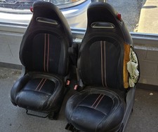 15 Fiat 500 Abarth Black Leather Front Seats 15 Fiat 500 Abarth Black Leather Front Seats
