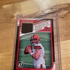 2018 Panini Donruss Baker Mayfield Prime Rookie Threads #'d 17/25 RC No.3