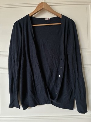 Elegante Strickjacke GRAIN DE MALICE  Gr. 40 XL blau Dunkelblau Jacke Damen GDM