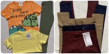 BNWT WOT Boys Bright Dino Shorts Sleeve Tops Leggings Set 4-5 years NEXT, George