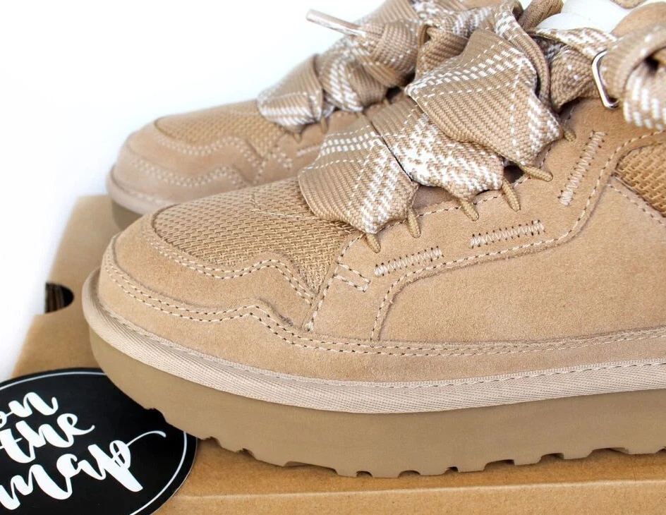 UGG Original Lowmel Sand Beige Brown Suede Sheepskin Trainers – Christmas Gift - Photo 4/4