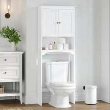 over the Toilet Storage Cabinet with Doors, Bathroom Organizer
