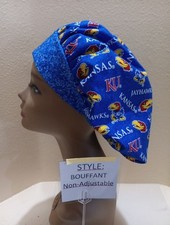 Kansas University Jayhawks Tossed Women's Bouffant Surgical Scrub Hat/Cap