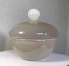 VINTAGE MURANO GLASS LIDDED JAR ARCHIMEDE SEGUSO WITH LABEL ALABASTRO UNIQUE!