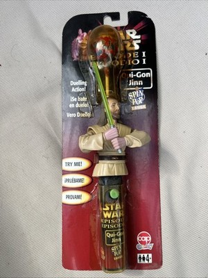 Star Wars Episode 1 Zubehör Qui-Gon Dschinn Spin Pop Süßigkeiten Spinner Kappe Süßigkeiten Neu