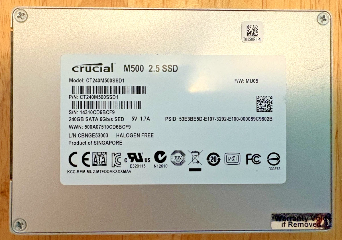 Crucial 240 GB Storage Capacity Solid State Drives for sale | eBay