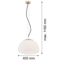 Weiß Messing Moderne HäNgelampe Pendelleuchte 1X15W/E27 IP20 40X118 [Cm]