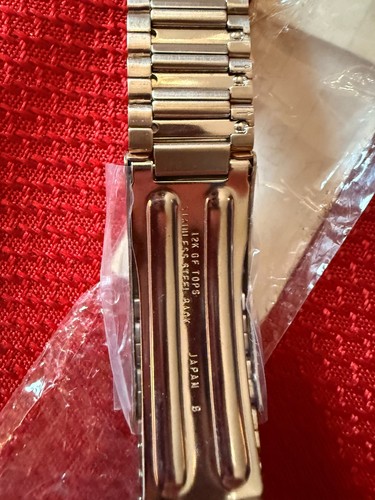 NUEVO Reloj Seiko SQ Vintage Años 70 80 Para Hombre Acero Inoxidable Oro Correa 17.5mm B394Y - Imagen 4 de 5