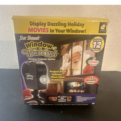 BulbHead Star Shower Window Wonderland Projector, 12 Movies, Christmas Halloween