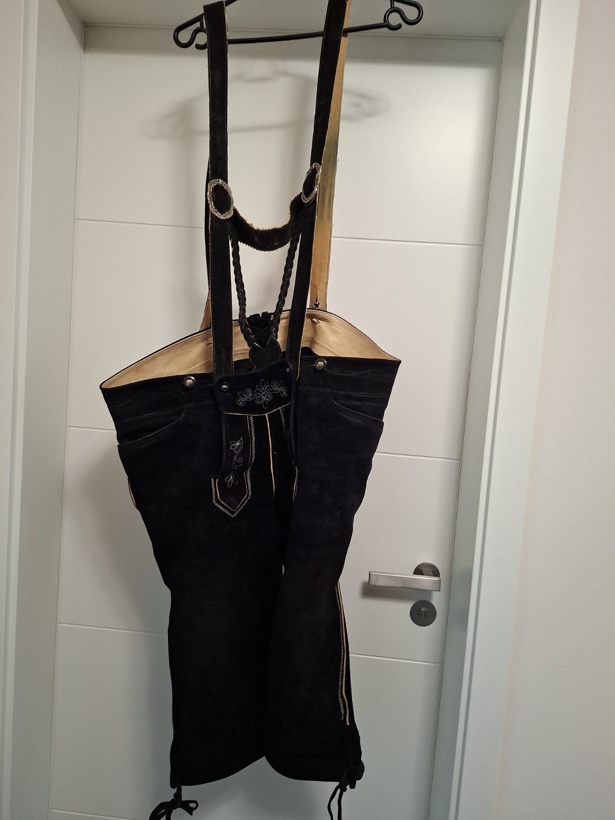 Trachten Lederhose Gr. 56 Schwarz