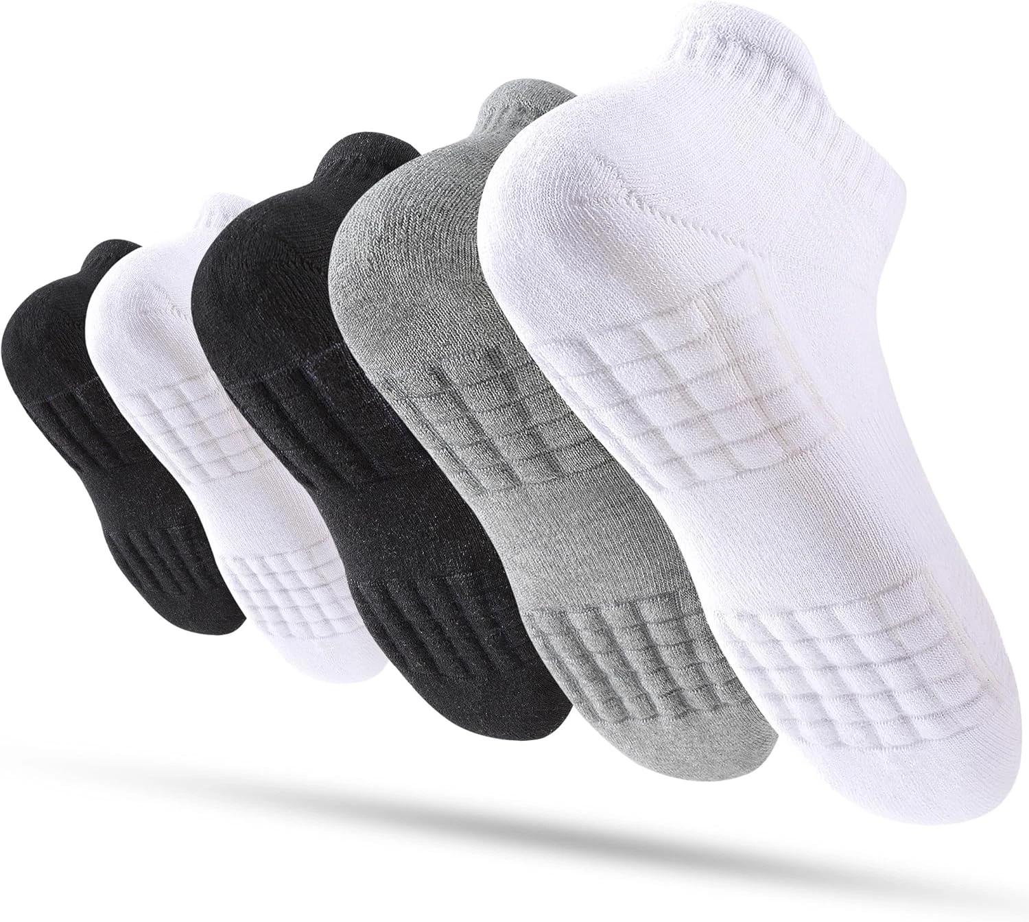 Women's Ankle Athletic Running Socks, Cotton Cushioned Anti-Blister Breathable S