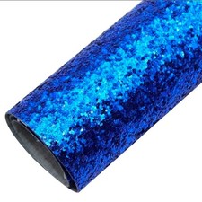 Chunky glitter royal blue FAUX LEATHER SHEET 8 X 12" 1043367 Solid