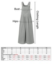 Women Jumpsuit With Pockets Sleeveless Wide Legs Plus Size Overalls